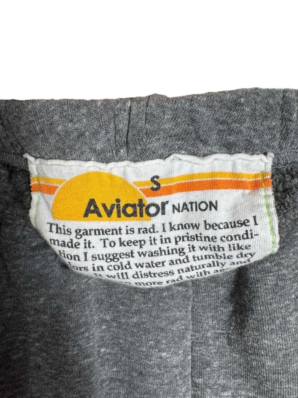 Aviator Nation 5 Stripe Sweatpants in Heather Grey, Size S - Picture 10 of 13